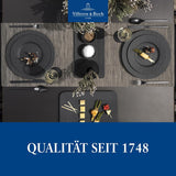 Villeroy & Boch Manufacture Rock Starter Set, 6 delar, svart, diskmaskinssäker, mikrovågssäker, mattsvart servisset, servis, bestick, premiumporslin