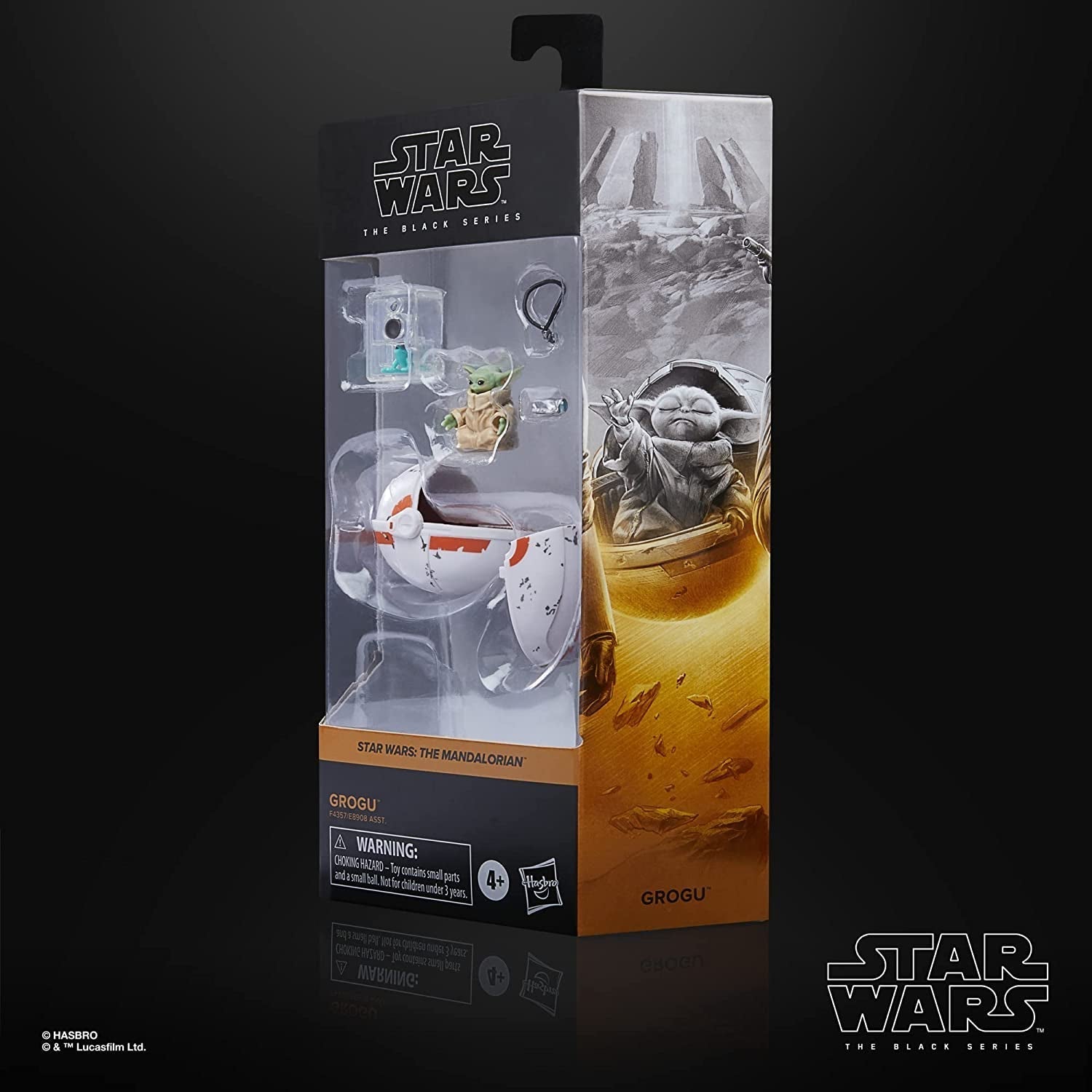 Star Wars Hasbro Black Series Grogu, The Mandalorian Zu Figure, Lämplig för 15 cm samlaractionfigurer, För barn från 4 år och uppåt, Multi, F4357 Actionfigurer Naty Shop