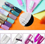 Nageldisplay, 40 pinnar konstgjorda nagellack, kapslar, praktisk fläkt, nagelkonst
