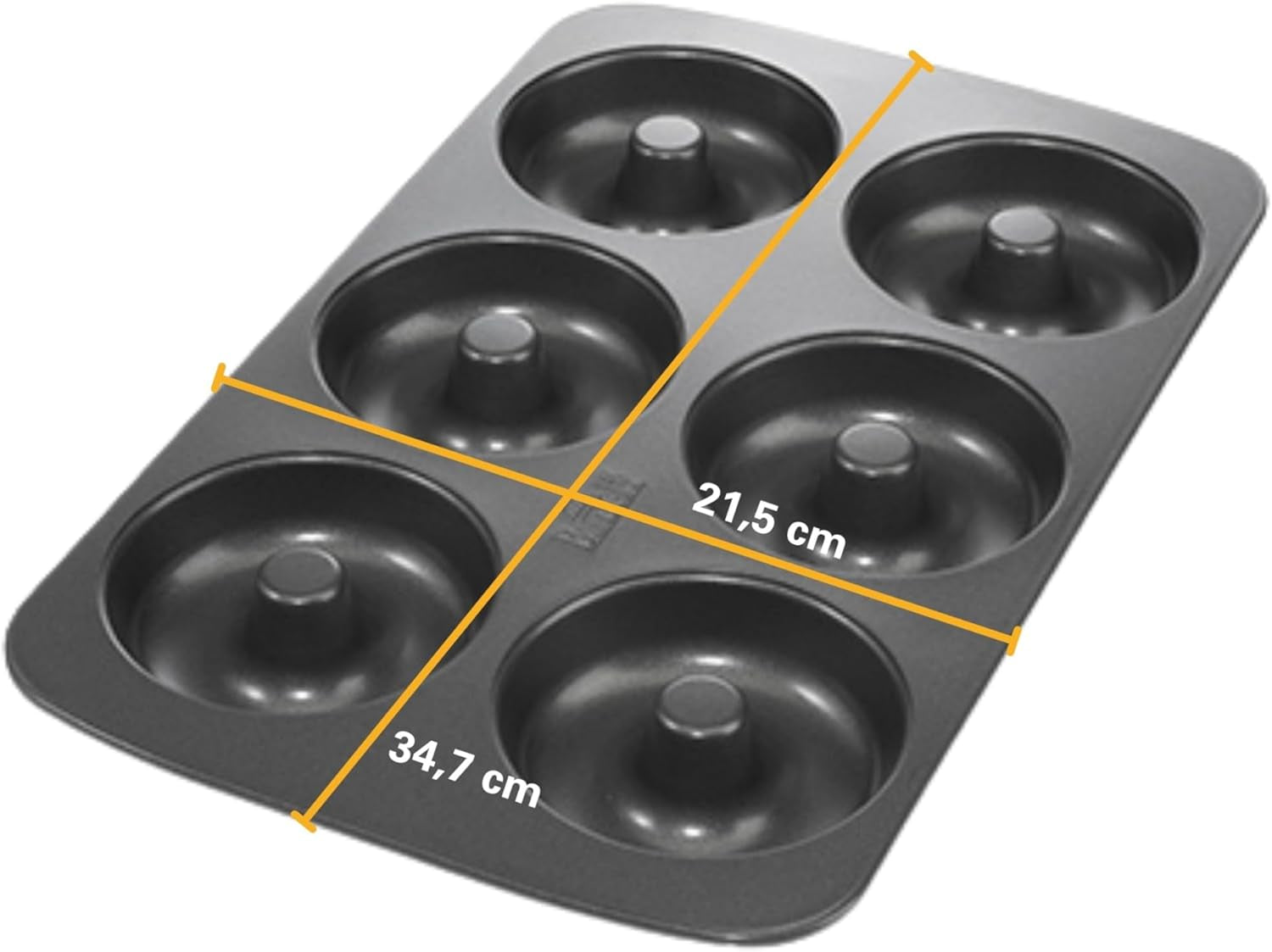 Birkmann, Easy Baking, Donutblech, Backform Für 6 Donuts, Mit Hochwertiger Antihaftbeschichtung, Ø 9 Cm, Mit Rezept, 881631 Formar och brickor för bakning Naty Shop