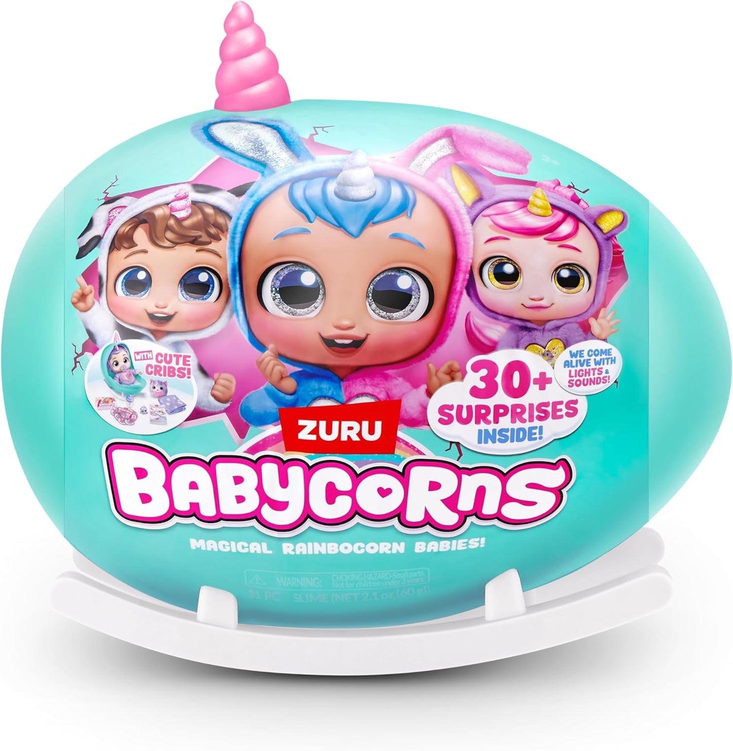 Babycorns Series 1 av ZURU Magical Cat (Mac) docka med tillbehör Unboxing överraskningsleksak för barn, flickor