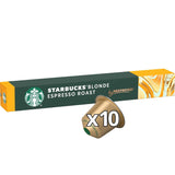 STARBUCKS Blonde Espresso Roast av Nespresso, Helle Röstung, Kaffeekapseln 10 x 10 (100 Kapseln)