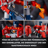 LEGO 10302 Ikoner Optimus Prime Set, 2-i-1 robotfigur och modelllastbil, Transformers Toy Model Kit för vuxna, födelsedags- eller julklapp för män, kvinnor, henne och honom Byggset Besuche den LEGO-Store