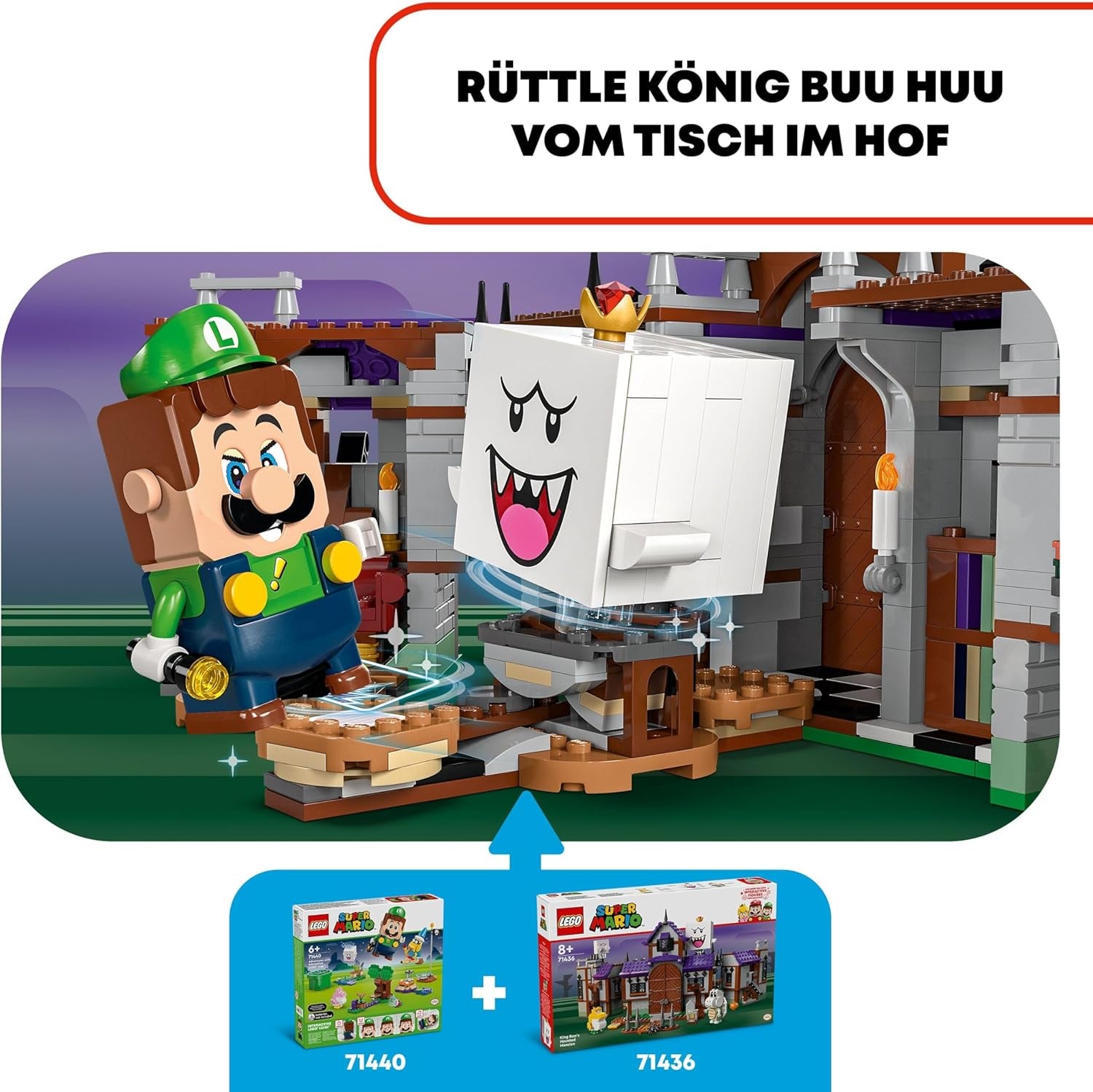 LEGO Super Mario King Buu Huu's Haunted House Kids Haunted House Nintendo Samlarset med Baby Yoshi-present för pojkar, flickor och spelare i åldern 8+ 71436 Byggset Besuche den LEGO-Store