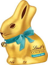 Lindt Choklad Guld Kanin Karamell & Salt | 100g | Saltad kola Mjölkchoklad till påsk | Påskchoklad | Gåva av choklad | Chokladkanin | Påskharen