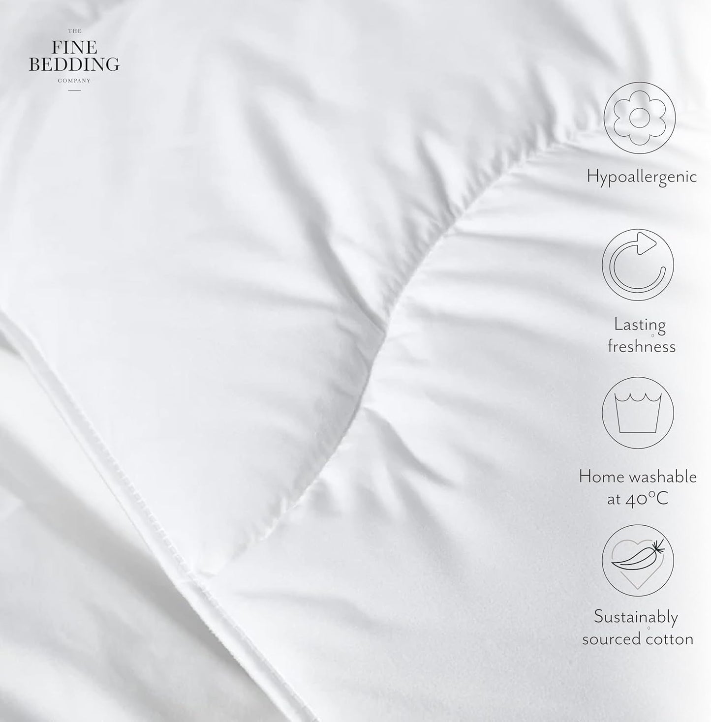 Allergy Defense Duvet, 4,5 Tog, tillverkat av återvunnet material, anti-allergiframkallande och hypoallergena, Super King Size-säng Täcken och täcken Naty Shop