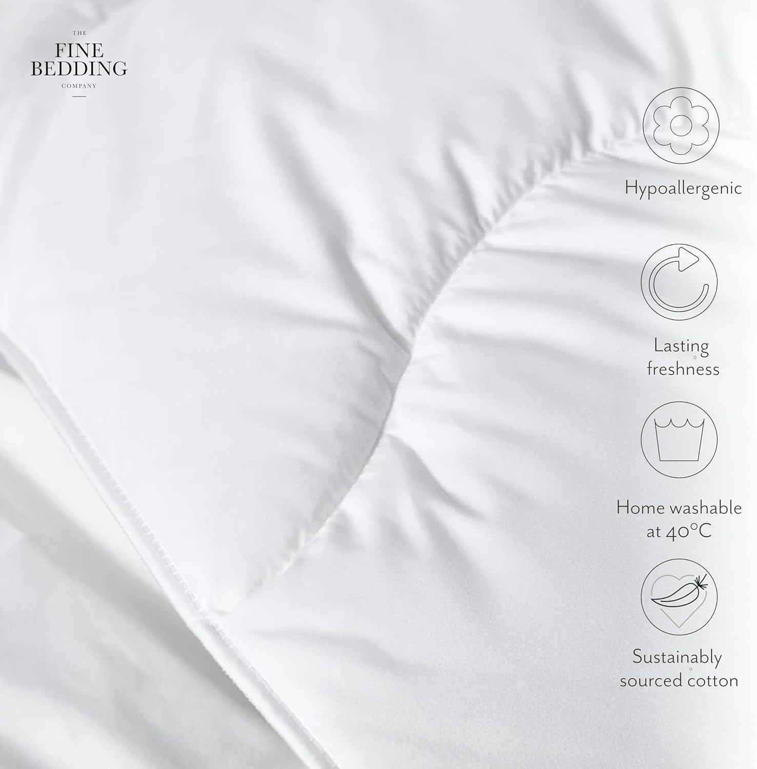 Allergy Defense Duvet, 4,5 Tog, tillverkat av återvunnet material, anti-allergiframkallande och hypoallergena, Super King Size-säng Täcken och täcken Naty Shop