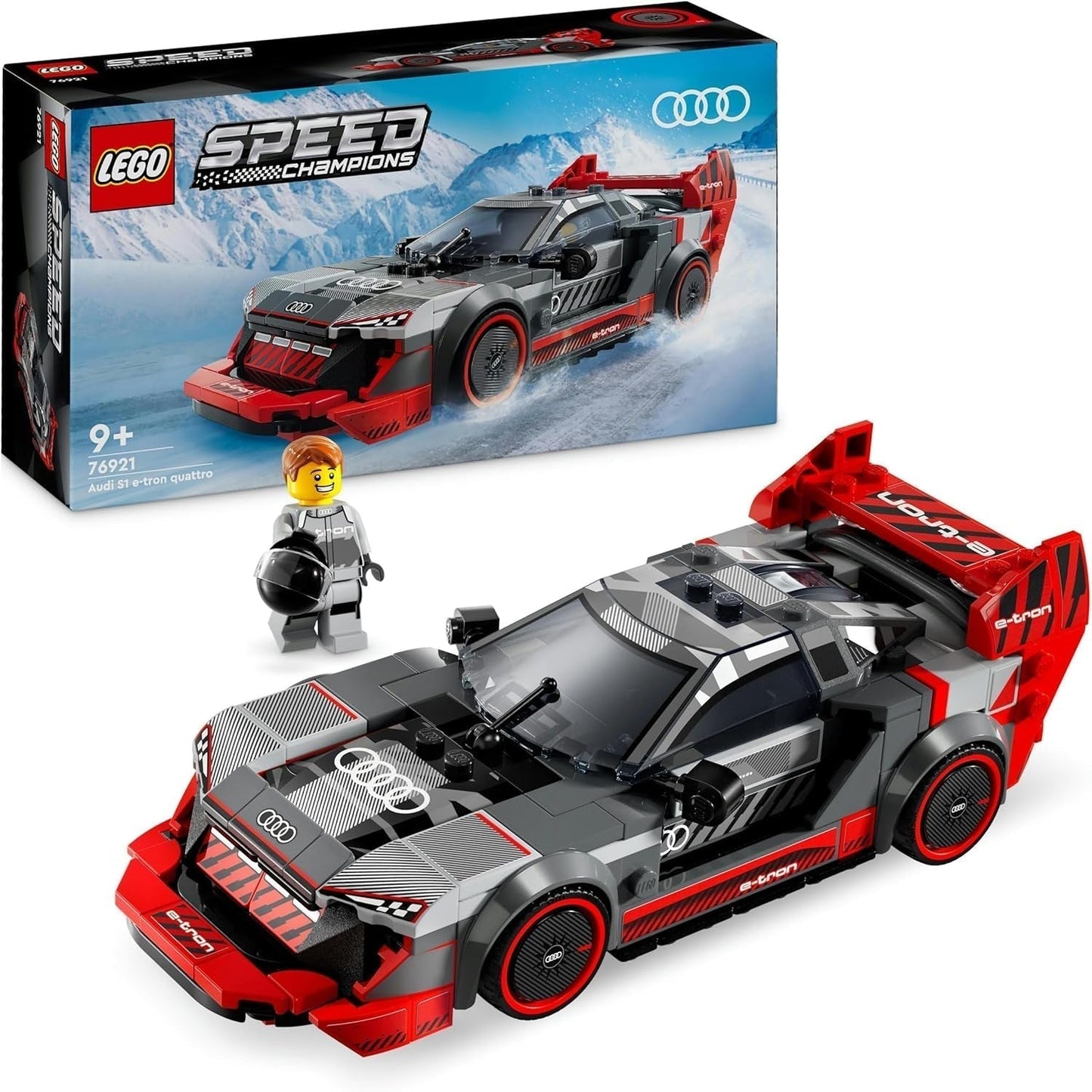 LEGO Speed Champions Audi S1 E-Tron Quattro Racing bilset med billeksaker att bygga, leka och visa, bilmodell för barn, present till 9-åriga pojkar och flickor 76921 Byggset Besuche den LEGO-Store Single