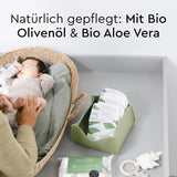 LILLYDOO Gröna våtservetter, 600 antal (10 x 60), 100 % plastfri tårbeständig våtservett - Doftfri, skonsam och naturlig, skonsam rengöring för känslig hud, dermatologiskt testad