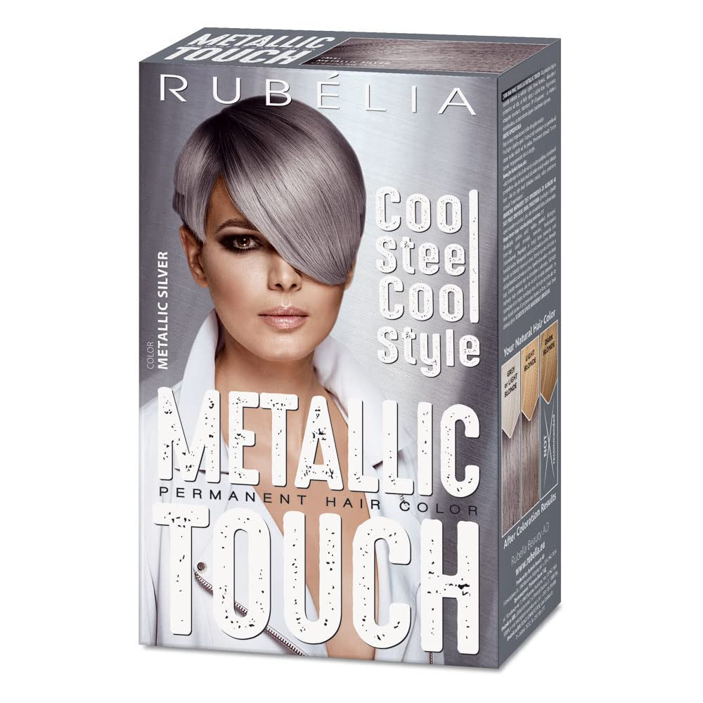 Metallic Touch Permanent Hårfärgning - Metalliskt silver, 1 förpackning - 115 ml Naty Shop Hårfärgning Standardtitel