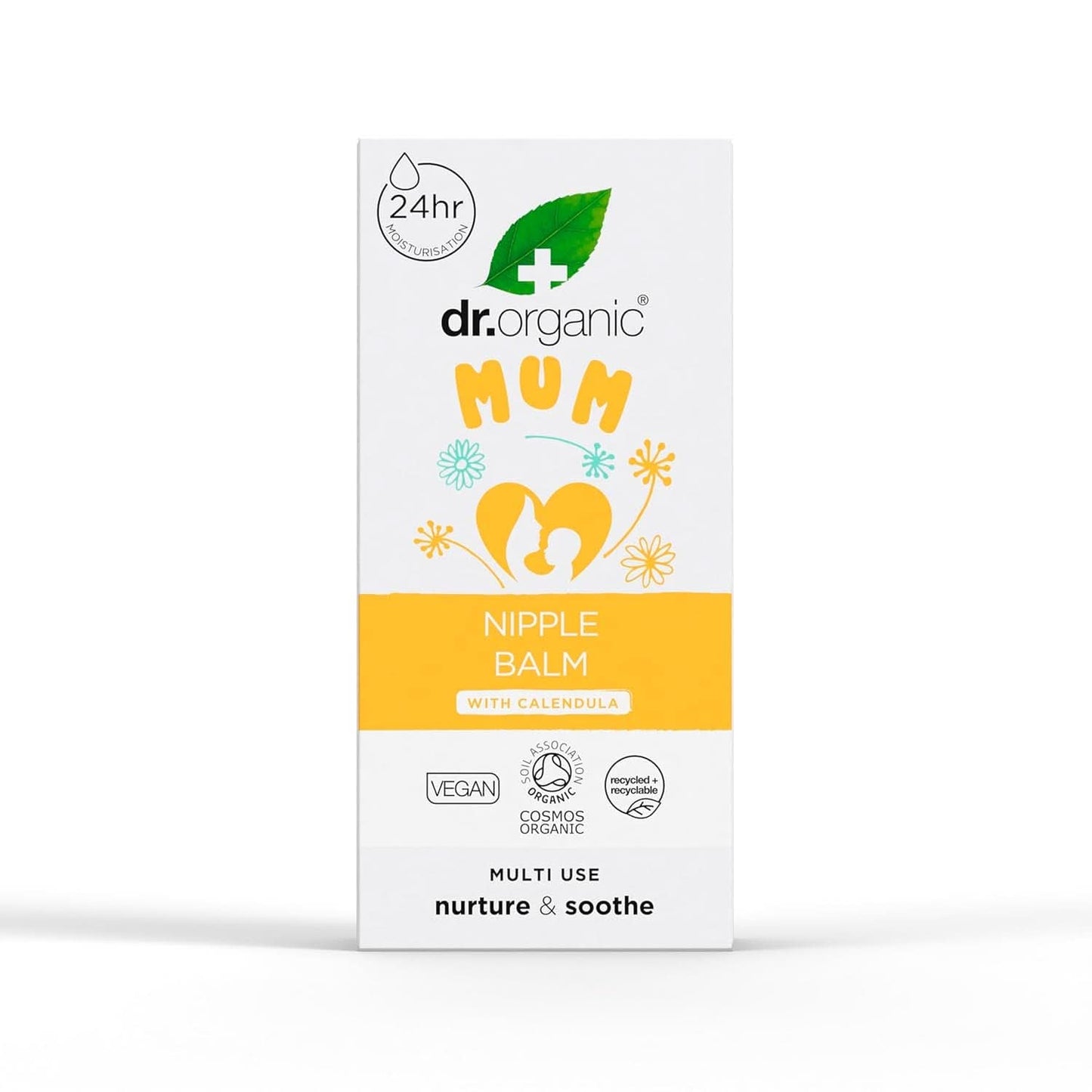 Dr Organic Nipple Balm med Calendula, Lanolin, Natural Relief, För sår och spruckna bröstvårtor, 30 ml Tillbehör Mat och Amning Bebe Naty Shop
