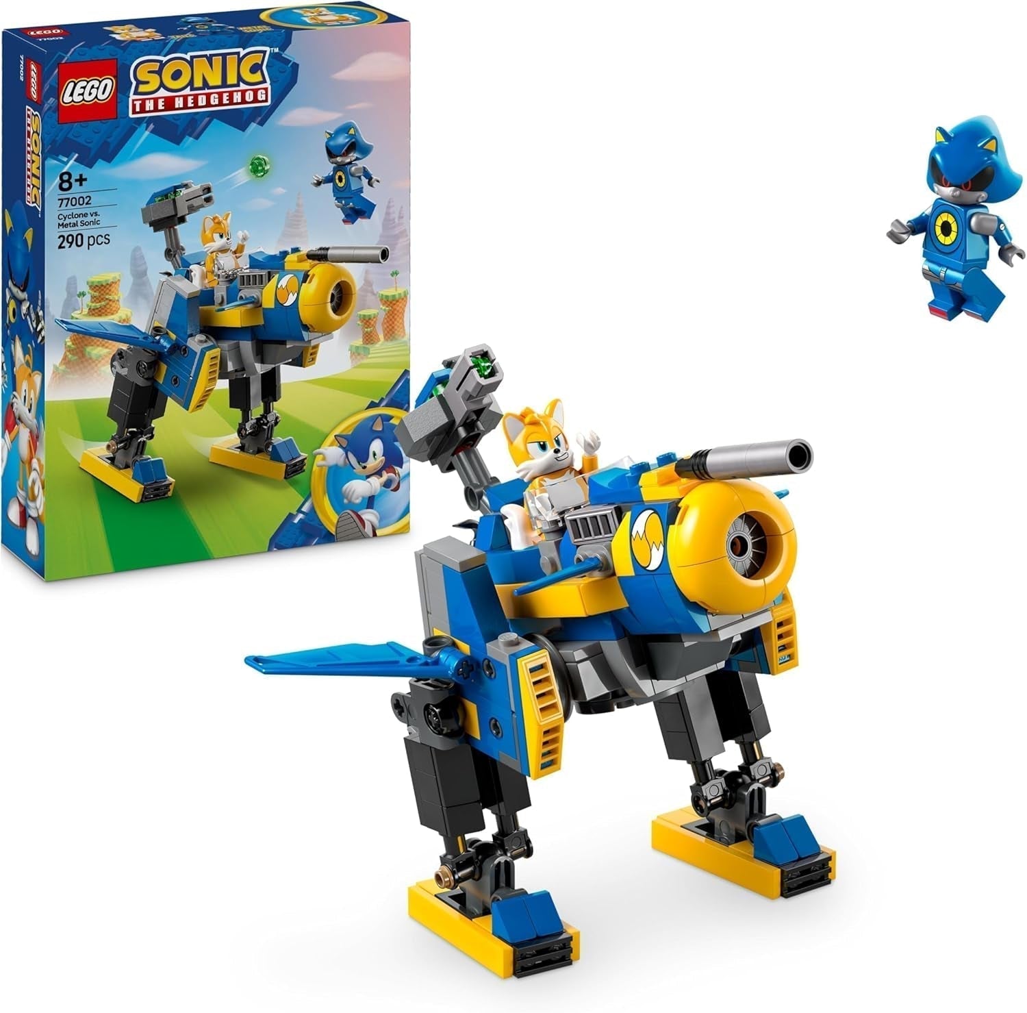LEGO Sonic the Hedgehog Cyclone vs. Metal Sonic - Mechs samlarleksak med 2 minifigurer för videospel - Presentidé för pojkar och flickor från 8 år och tonårsspelfantaster 77002 Byggset Besuche den LEGO-Store Standardtitel