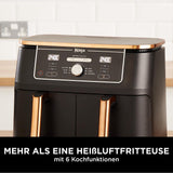 Ninja Foodi AF400EUCP MAX Dual Zone Air Fryer, 9,5 L Airfryer, 2 fack, med tång, non-stick beläggning Hushållsapparater Naty Shop