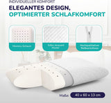 ZenPur Ortopedisk nackkudde 40x60-13cm, Memory Foam Huvudkudde - Ergonomisk sömnkudde för nacke och axlar, Oeko-TEX-certifierad