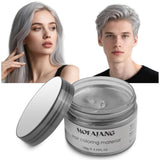 Tillfällig hårfärg, 4,23 ounce färgvax för män kvinnor, tvättbar naturlig färg pomada, omedelbar hårfärg för fest, cosplay, Halloween (röd) Naty Shop Hårfärg grå 120 g (1 förpackning)