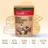 Naturlig erytritol - florsocker | 10G = 7G socker, 850 gram Sweeteners Naty Shop