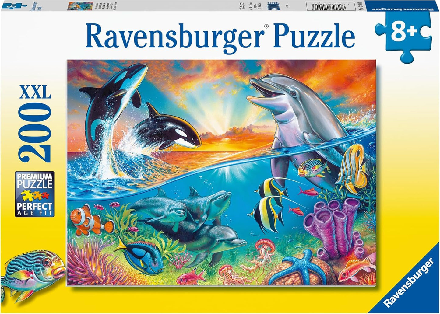 Ravensburger pussel för barn - 12900 Ocean dwellers - Undervattenspussel för barn från 8 år med 200 bitar i XXL-format Pussel Naty Shop Standardtitel