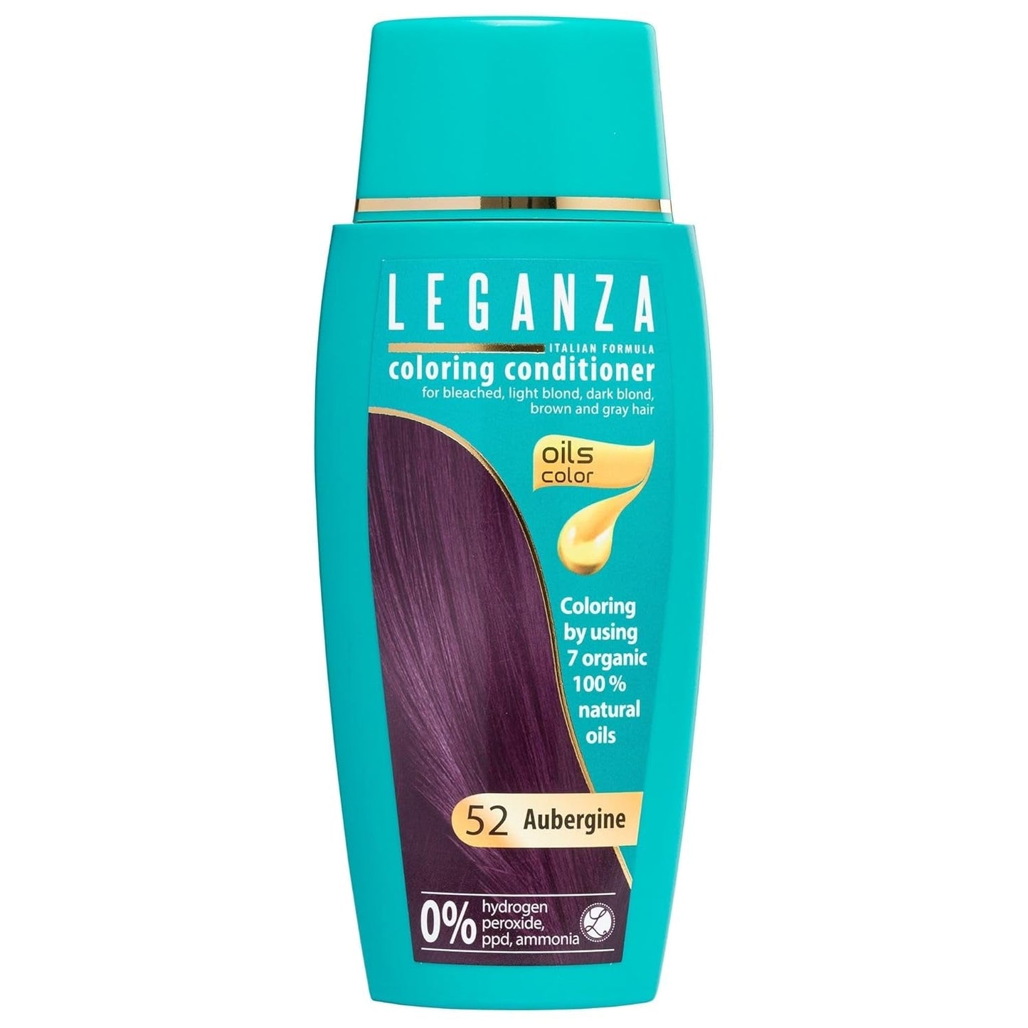 Leganza Natural Balm Hårfärg 71 Café Latte | Hårfärgningsmedel utan ammoniak | Berikad med 7 naturliga oljor | 150 ml Hårfärgning Naty Shop 52 Aubergine