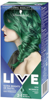 Live Ultra Bright eller Pastell Red Hair Dye 3-pack semipermanent färg Håller upp till 15 tvättar - 092 Pillar Box Red Naty Shop Hårfärgning 97 Mermaid 3-pack (pack med 1)