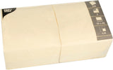 Servetter, 3 lager 1/4-faldigt 33 Cm X 33 Cm Kräm För varje fest och fest. Antal: 250 st