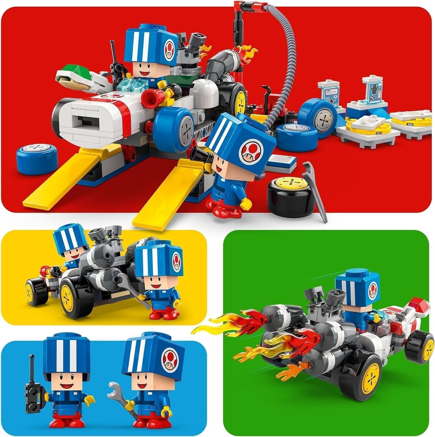 LEGO Super Mario: Mario Kart - Toad's Workshop, Nintendo-karaktär, anpassningsbar leksak, äventyrsset, present till pojkar, flickor och spelare från 8 år 72035 Byggset Besuche den LEGO-Store