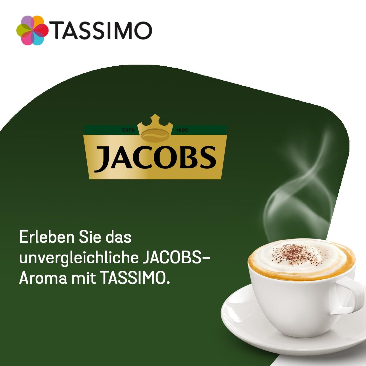 Tassimo Kapseln Jacobs Cappuccino Classico, 5 x 8 dynor, 40 Kaffeekapseln