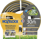 HOZELOCK-slang - Ultramax 12,5 mm x 30 m, upp till 70 % återvunnen PVC, robust, väderbeständig, vridfri, böj- och krossbeständig, grå