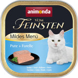 animonda vom Feinsten Mild Menu Mild Variety (32 x 100g), spannmålsfri, sockerfri våt kattmat, lättsmält mat med kalkonkött