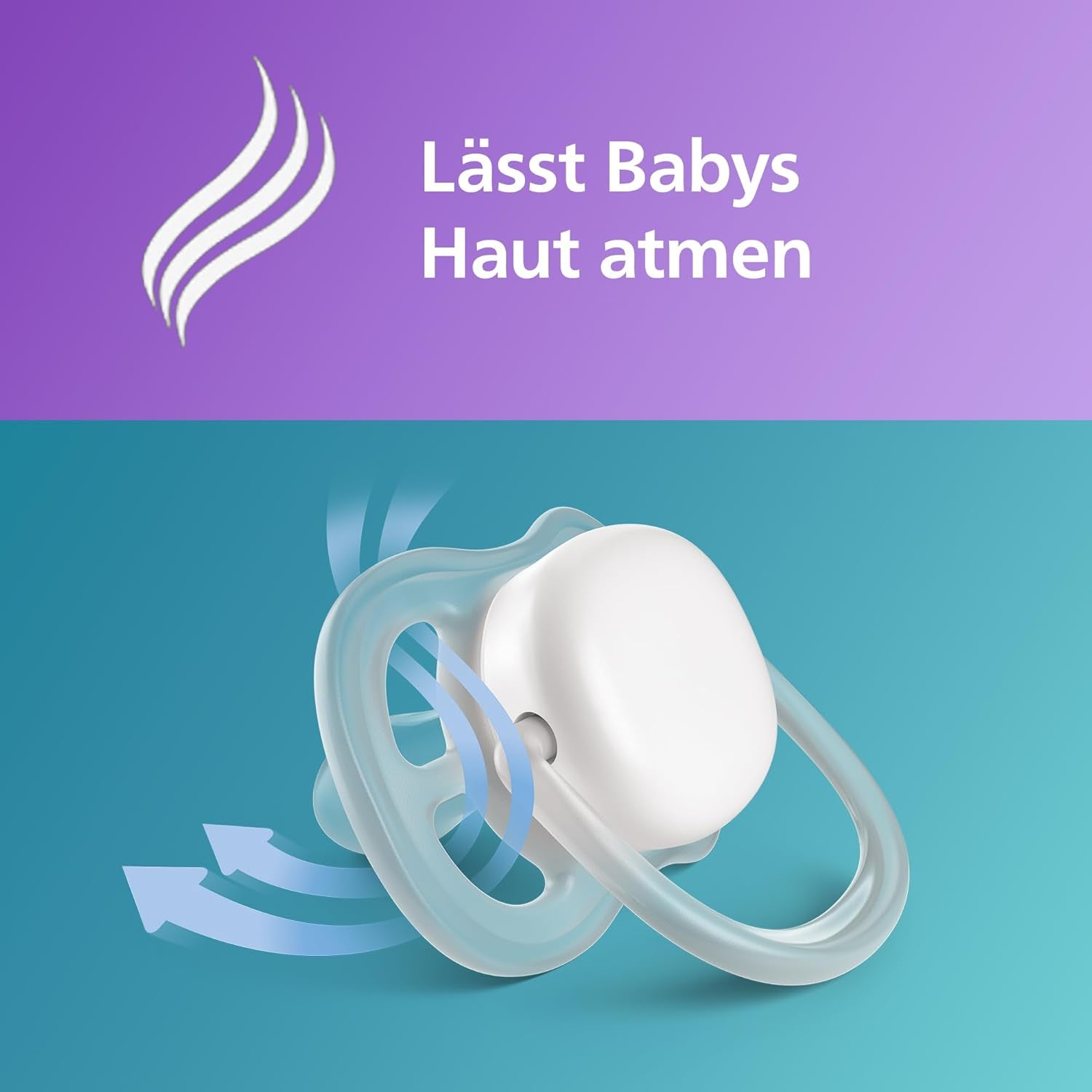 Philips AVENT ultra air-nappar - Lätta och andningsbara nappar för spädbarn i åldern 0-6 månader, BPA-fria, med bärväska som sterilisator, 2-pack, modell SCF085/24