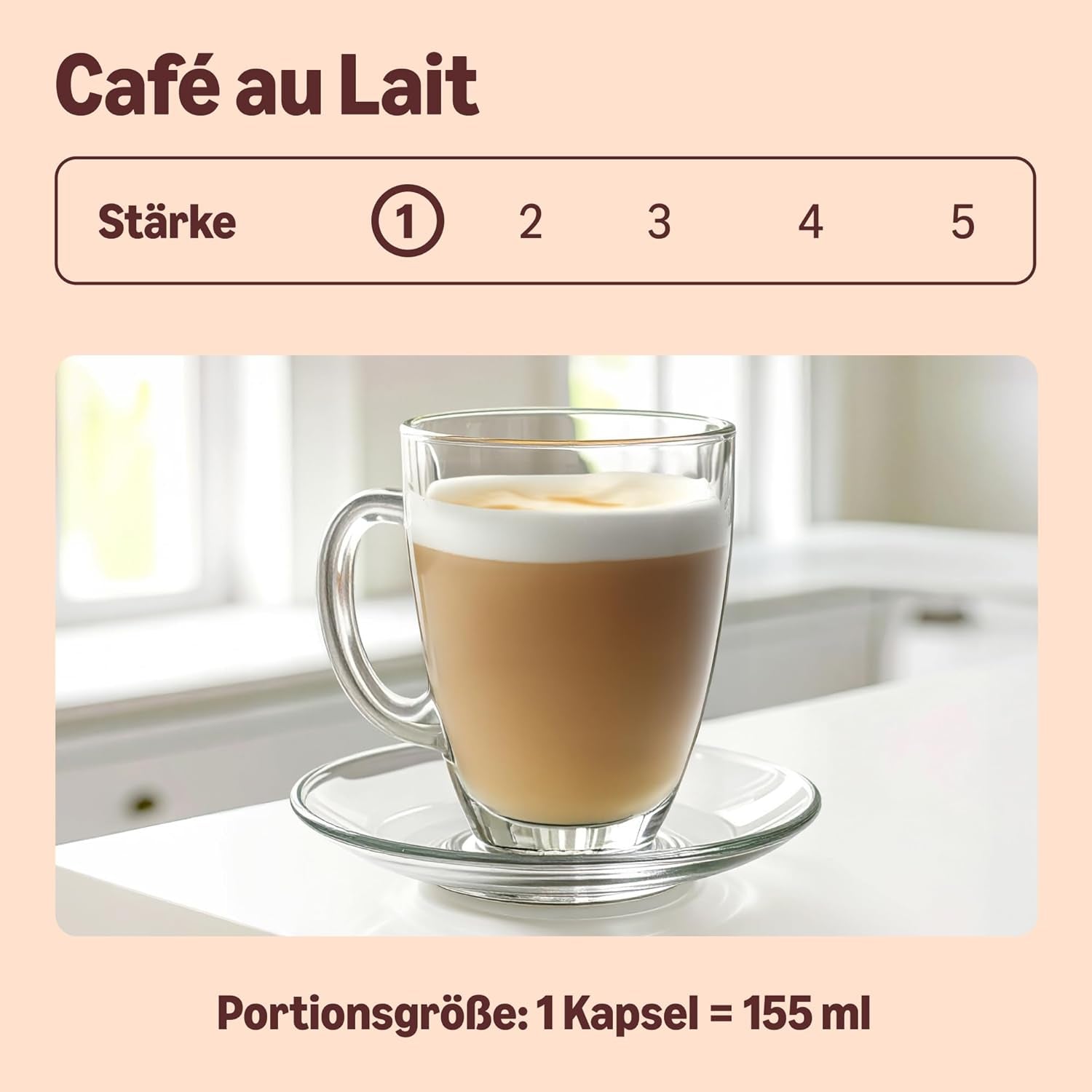 av Amazon Cafe au Lait Dolce Gusto-kompatibel Kaffeekapseln, 48 Kapseln (3 Packungen mit je 16 Stück)