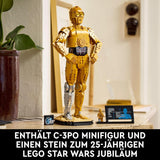 LEGO Star Wars C-3PO B, byggbar droid, modell att samla, bygga och visa, nostalgisk presentidé för vuxna och fans, samlarbit, fantasylekset 75398 Byggset Besuche den LEGO-Store