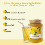 Easycookasia Korean Drink – Yuzu Tea | Fruktig, söt och citrus | Med vitamin C | För te, lemonad, cocktails och desserter | Upptäck asiatisk tekultur (500g)