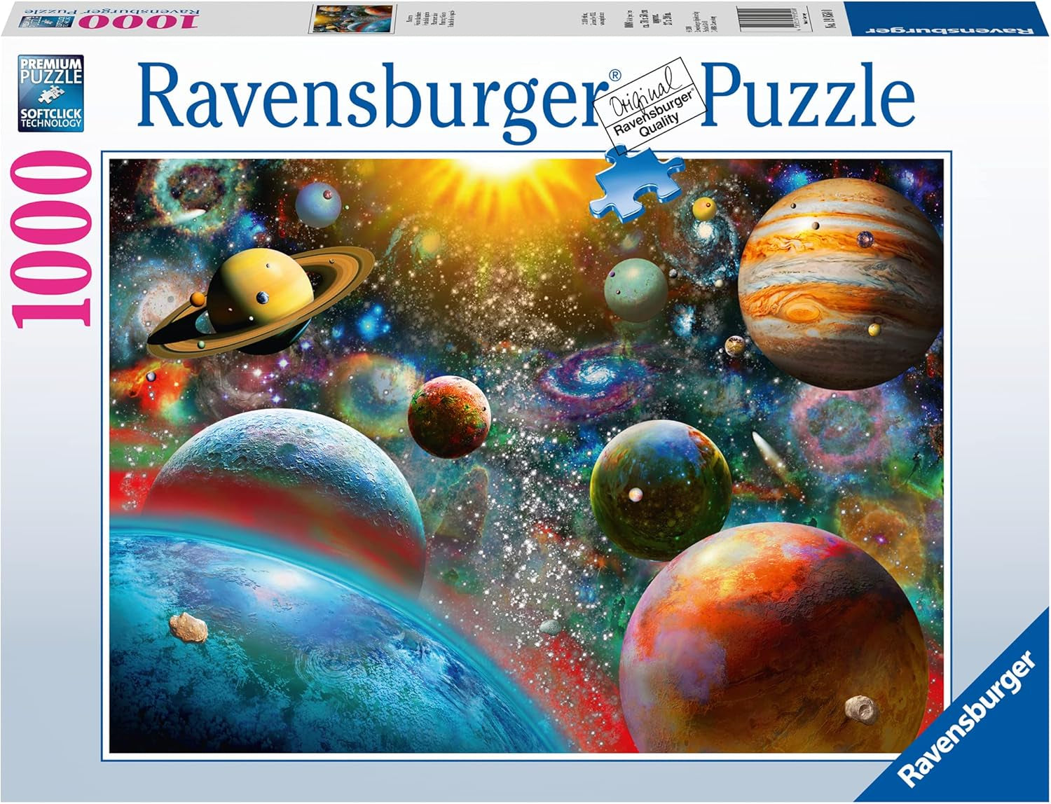 Ravensburger Puzzle 19858 - Planets - 1000 bitars pussel för vuxna och barn från 14 år, rymdmotiv pussel Puzzle Naty Shop