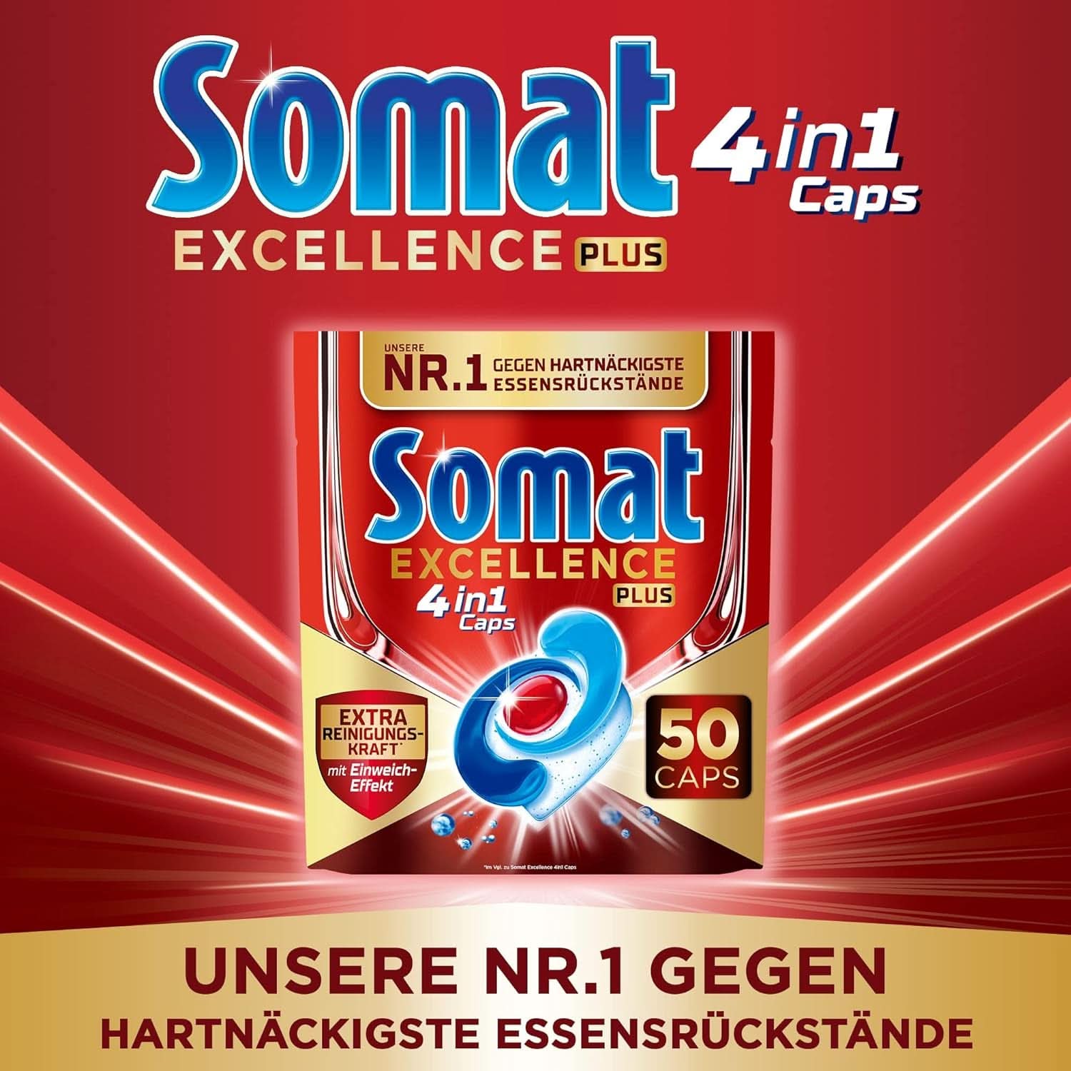 Somat Excellence plus 4In1 Caps (50 Caps), Naty Shop diskmaskinstabletter
