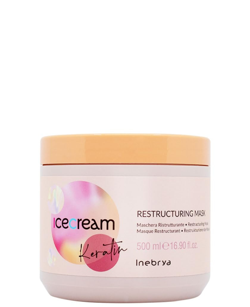 Keratin Ice Cream omstruktureringsmask. Omstrukturerande hårmask, 500 ml Naty Shop hårmask 500 ml (1 förpackning)