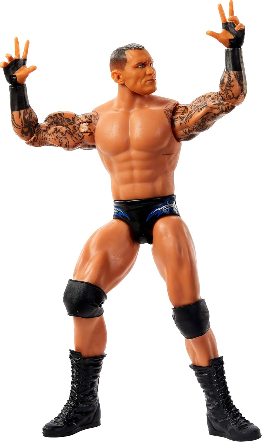 Mattel WWE Randy Orton Actionfigur, Main Battle Series #154, ca. 15 cm höjd Samlarfigur med 10 rörelsepunkter och realistiskt utseende, JCV42, [Multicolor] Actionfigurer Naty Shop