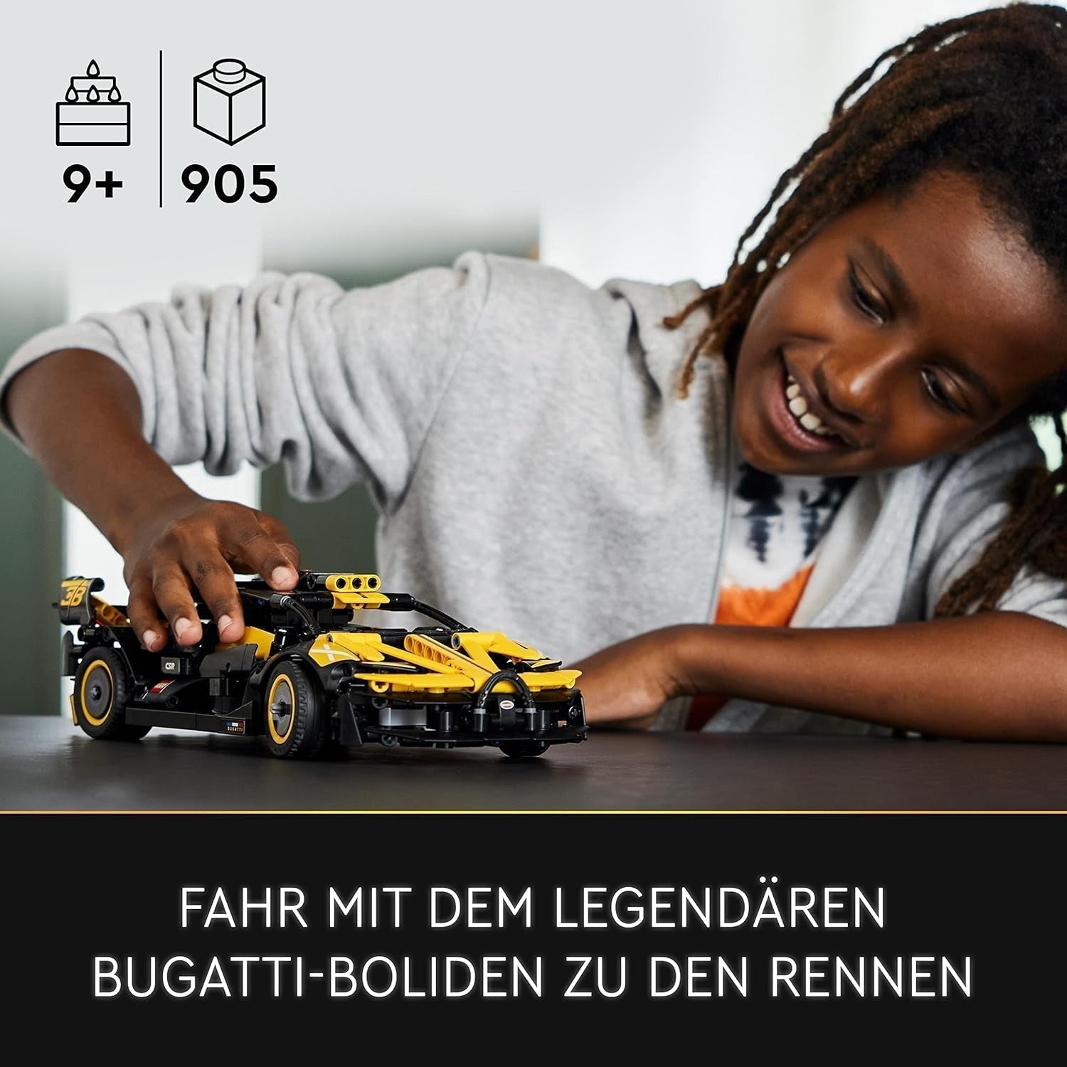 LEGO Technic Bugatti racerbil, bilmodellsats, sportbilsleksak, ikonisk samlarbilset, byggleksak från 9 år 42151 Byggset Besuche den LEGO-Store