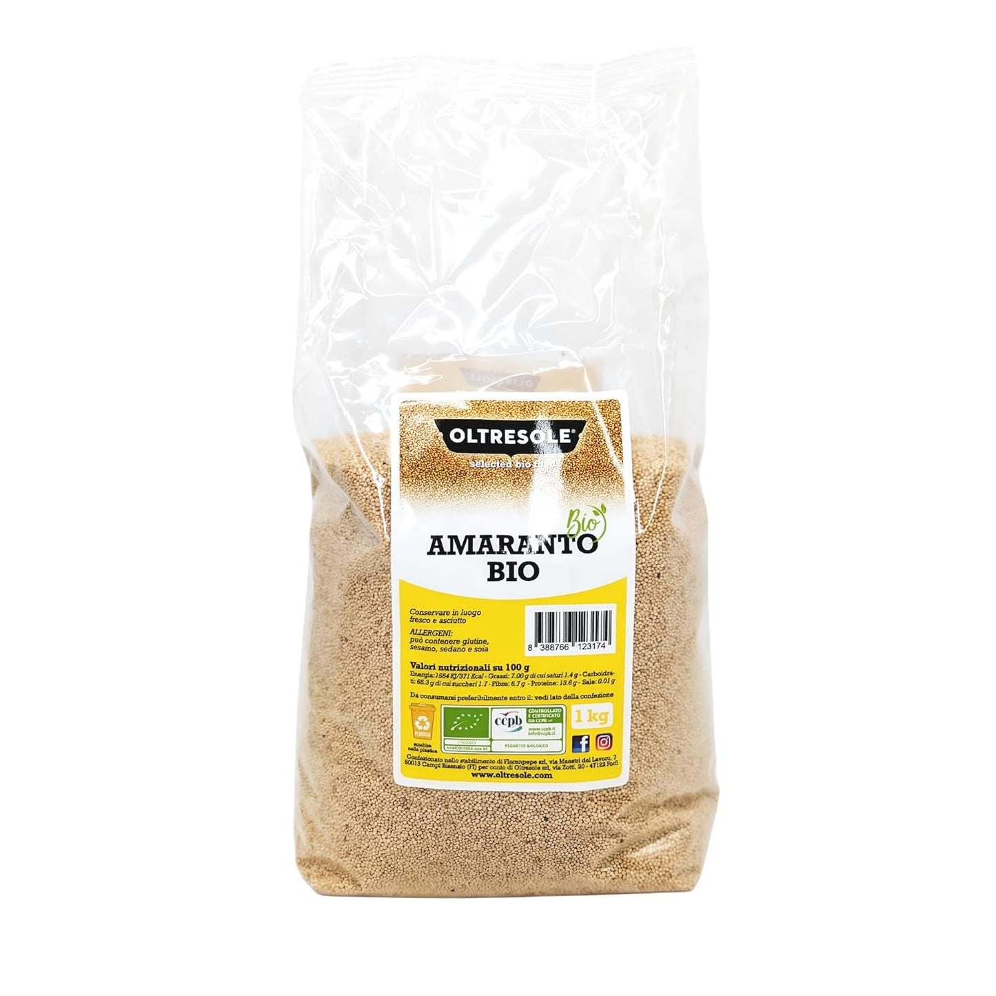 Ekologisk amarant 5 kg, råa spannmål i spannmål, frön från kontrollerade ekologiska kulturer, rik på fibrer, mineraler och vitaminer, ekonomiskt paket