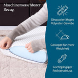 LUCID memory foam kudde med gel 40x60 cm - andas - kylande effekt - tvättbart överdrag - Oeko-Tex certifierad kudde, vit
