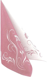 Appartina Elegantia 40X40 Cm Tygliknande luftlagda servetter, högkvalitativ bröllopsservett, tygliknande bröllopsservetter Engångsservetter för olika tillfällen (Dusky Pink)