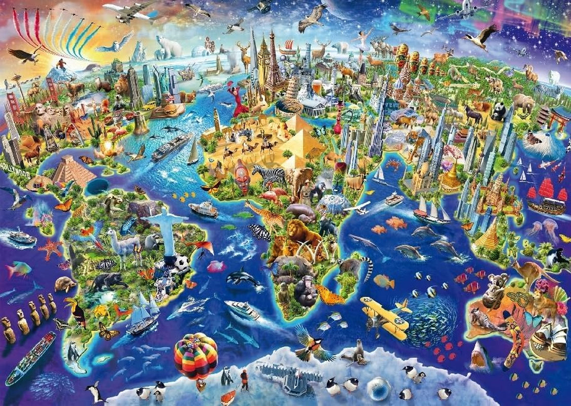 Schmidt Spiele 58288, Upptäck världen, pussel 1000 bitar Puzzle Naty Shop