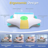 SAHEYER nackkudde 2 i 1 Ergonomisk nackstödskudde och nackrullskudde Ortopedisk kudde för sidoslipare Memory Foam-kudde för sidoslipare Rygg och mage Ortopediska livmoderhalskuddar Naty Shop