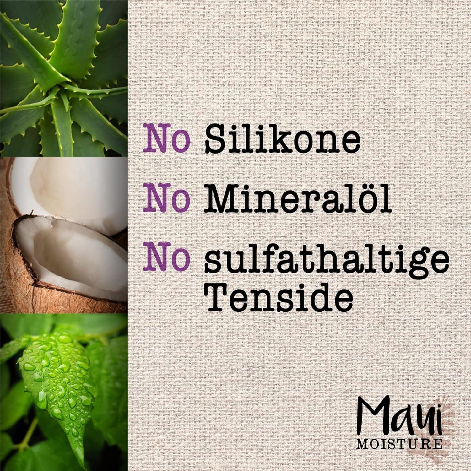 Maui Moisture Revive & Hydrate + Sheasmör, schampo eller balsam, 385 ml dusch & bad Naty Shop