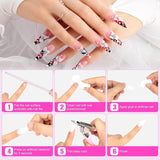 Nageltoppslim, BOLASEN Extra starkt nagellim, 4 st sprucket nagellim, nagellim, extra starkt konstgjord nagellim, nagellim - 4 * 7ml
