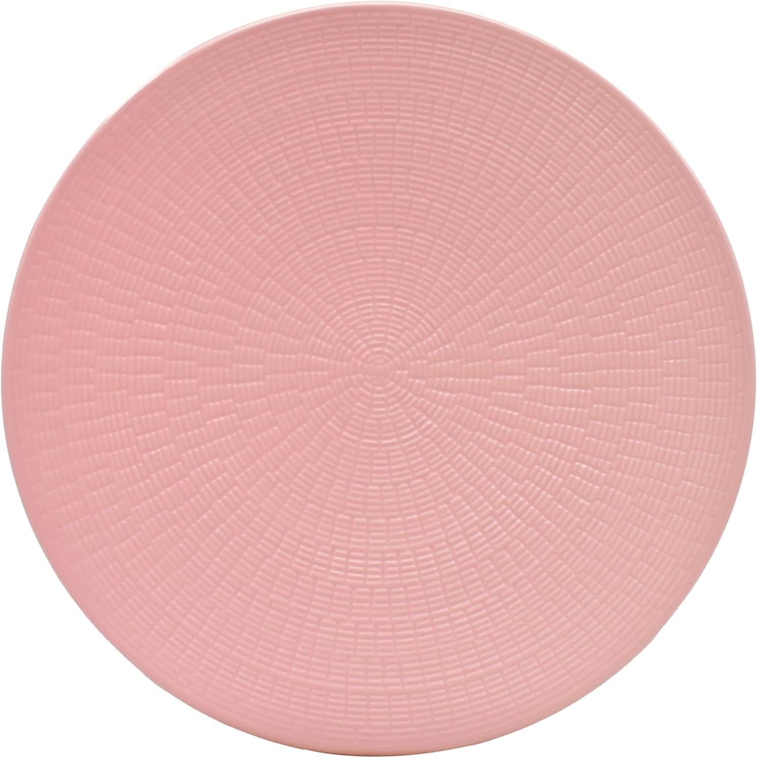 ECHTWERK Vintage servisset 12 delar naturlig design "Blanka" 4 personer elegant texturerat stengods servisset med 4 mattallrikar 4 sidotallrikar 4 mattallrikar Rosa