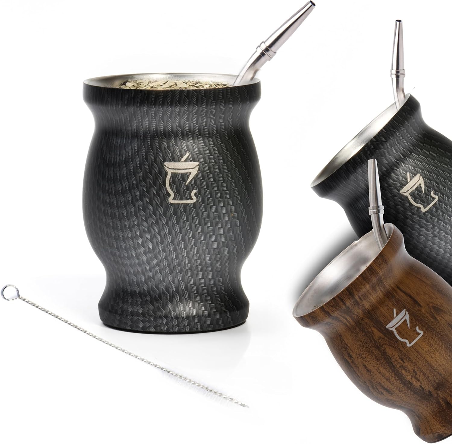 Mate Tea Set - Mate Mugg - Mate and Bombilla Set - Tekoppar - Double Wall Design Mate Mugg - Yerba Mate Mugg Set
