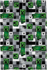 Character World Minecraft Official Fleece Filt | Scribble Design Vändbar 2 sidor, supermjuk, varm filt Sängar och filtar Besuche den Character World-Store Multicolor 150 X 100
