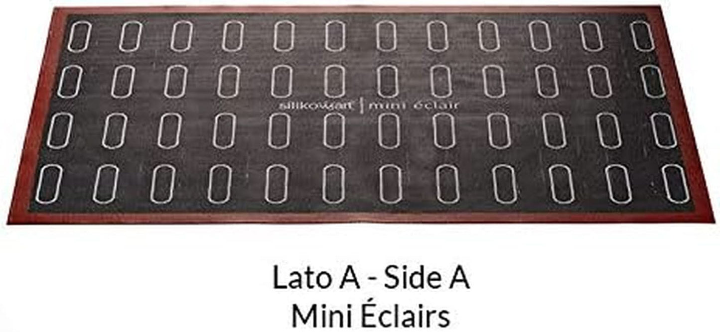 Silikomart Professional, mikroperforerad silikonmatta bakning Eclair Two Girls 58,3 x 38,4 cm Kitchen Naty Shop