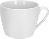 Van Well Lilli kaffeservering för 12, 36-delade fyrkantigt vitt porslinsservis med böjda kanter för ett perfekt arrangerat soffbord - Tål att diska i diskmaskin