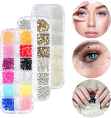 Harz Strasssteine ​​4200Pcs Strass Kristalle 1Mm-5Mm Gemischte Kinder Bastelsachen Kit Mit Strass Mit Picking Pinzette Und Stift Für DIY Nägel Kleidung Kunsthandwerk Gemischt Becher Party (A)